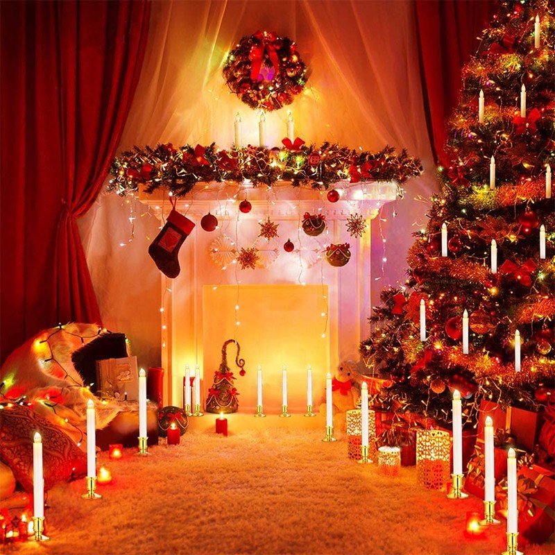 YAUNGEL Window Candles, 10 Pack LED Battery Operated Christmas Candles