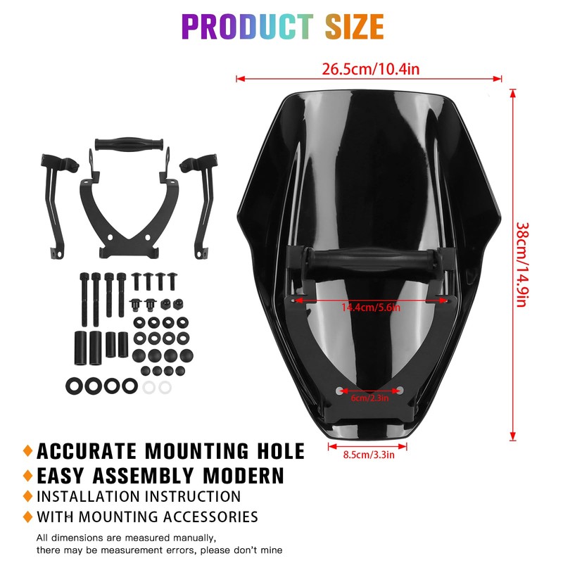 CHIFUN Windshield Windscreen Airflow Wind Deflector Replacement for Ducati Diavel