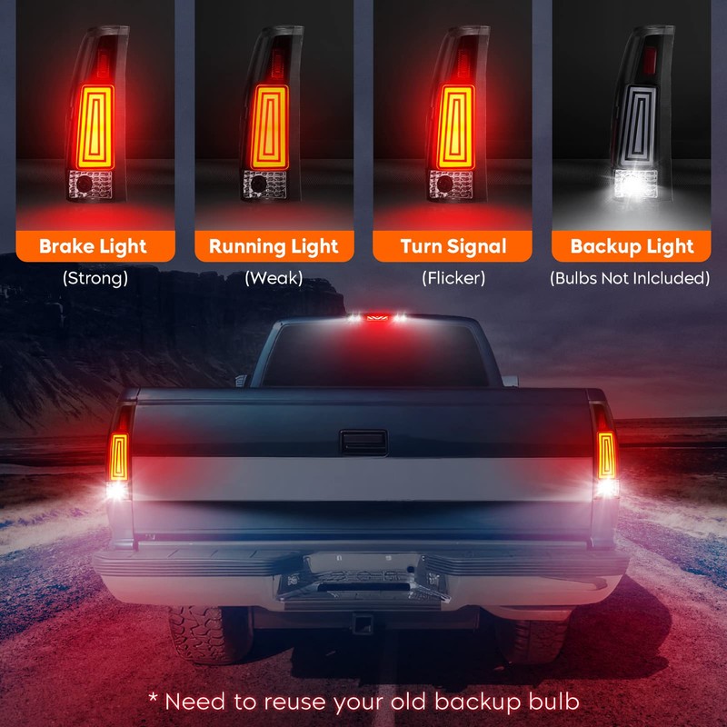 Tresound Taillight + Brake Light for Chevy 88-99 C/K 1500