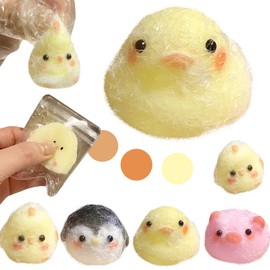 8 Pcs Handmade Taba Toys Ultra Soft Penguin Duck Chicken Pig for Stress Relief Pinch Kawaii Family ﻿﻿