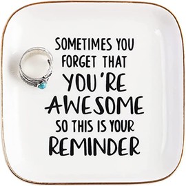 Titanape Gifts for Women Trinket Dish, You're Awesome So This is Your Remind Inspirational Gifts for Women Unique, Best Friends Gifts for Women Her Mum Sister Coworker Christmas Birthday Gifts