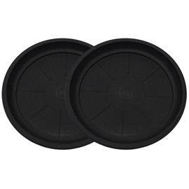 Sapphire USA 11" Decorative Heavy Duty Tray/Saucer (2 Pack) Rustic Medieval/French Country Look, Pot/Planter Base for Indoor/Outdoor Decor Use. Long Lasting, Reusable Light Weight (11 inches, Copper)