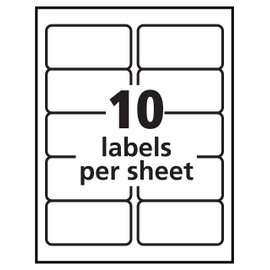 Pres-a-ply Laser Label, 2 x 4 Inches, White, Box of 2500 (30609)