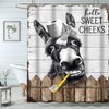 Famiffty Funny Donkey Farmhouse Shower Curtain 72Wx72L Inch Rustic Western