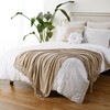 BATTILO HOME Beige Throw Blanket for Sofa Bed Couch Chair,