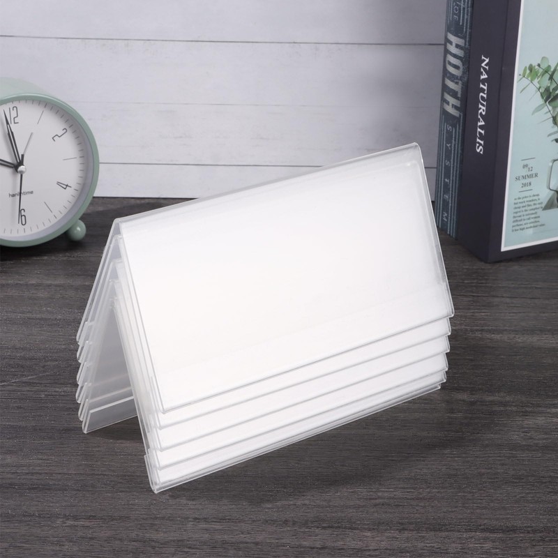 Risedot 12 Pack Acrylic Name Plates for Desks, Horizontal Slant