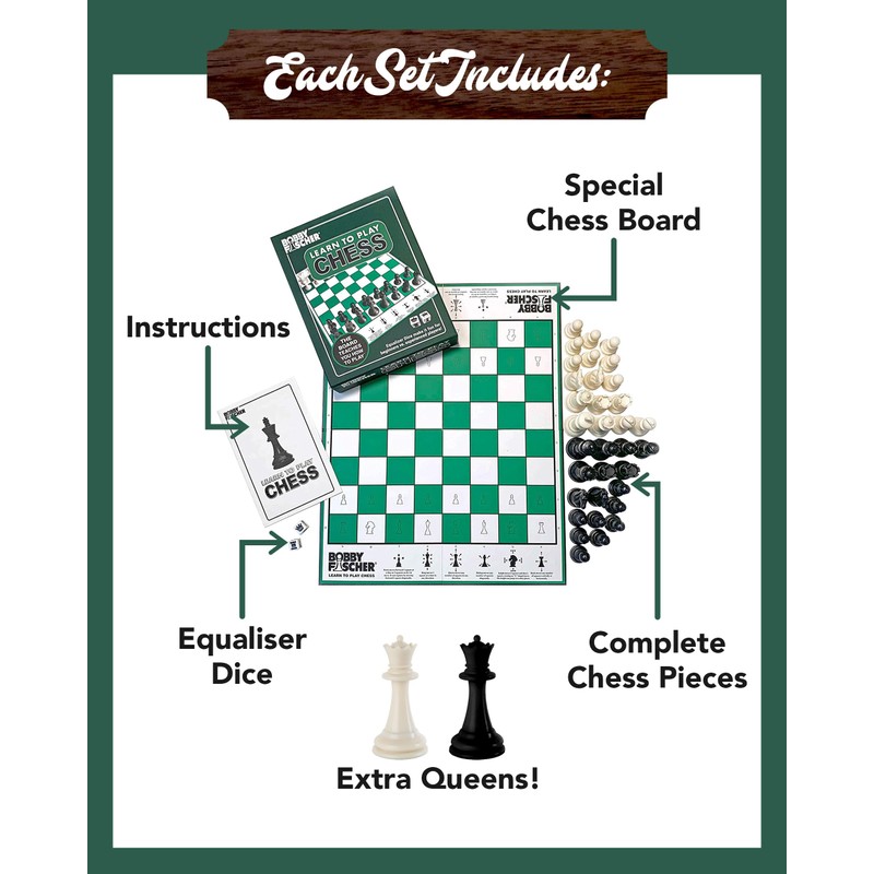 Bobby Fischer® Learn to Play Chess Set Board Game