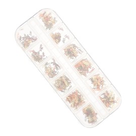 Beavorty 1 Box Zodiac Alphabet Ornaments 3d gold nail charms nail studs gems 12 symbol charm nail art rivet Zodiac Nail DIY Charms nail gem manicure copper sheet pendant