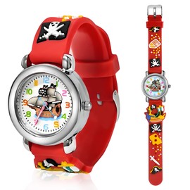 DIELIANHUA Kinderuhr, Armbanduhr für Kinder, Leuchtende Kinderuhr Junge, 3D Kinderuhrs Analog, Analoge Uhr Jungen, Uhren für Kinder Von 3-10 Jahren/D