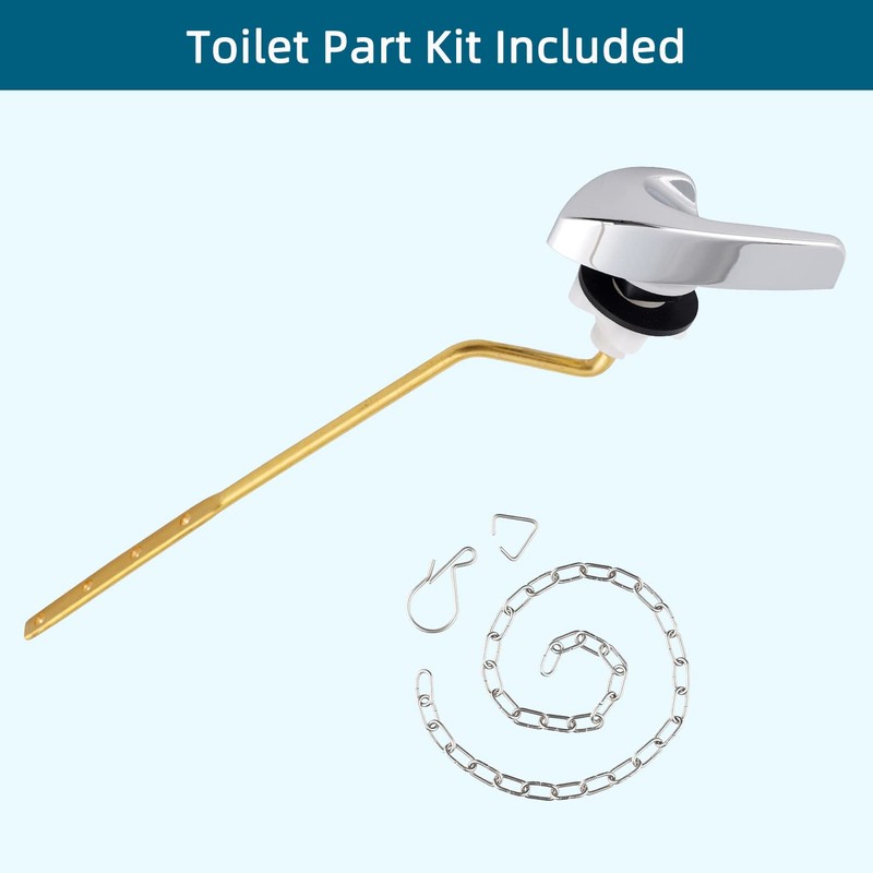 Universal Metal Side Mount Toilet Handle Replacement Kit Compatible with