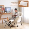 DreamNook Lazy Chair with Ottoman, Modern Accent Chair with Lumbar