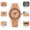 KINGNOW Bamboo Wristwatch, Women's, Wristwatch, Men's, Stylish, Lightweight, Japanese Quartz