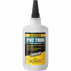 Titebond PVC Trim Joint Adhesive Clear 4 oz High Strength Waterproof Adhesive
