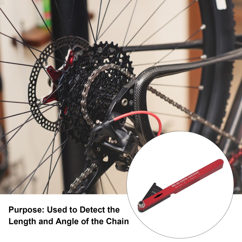 Bicycle Chain Wear Indicator Aluminum Chain Checker Multifunctional Bike Chain