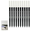 Doms Aqua Felt Tip Pens, BLACK, Pack of 10, Fibre