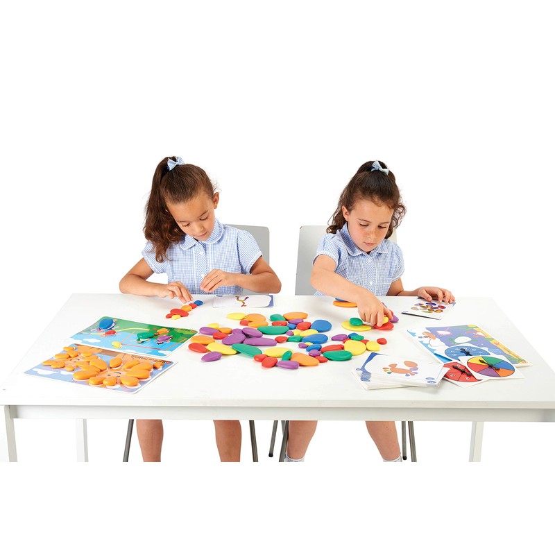 Rainbow Pebbles Classroom Set - Sorting and Stacking Stones -