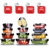 EATEX 24pc Glass Storage Containers with Lids, 12 Set Glass