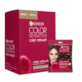 Garnier Color Sensation Color Retouch, Demi Permanent Hair Dye for Roots with 100% Gray Coverage, Brown Hair Dye 5.0, Pack of 6
