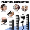 8 Pieces Curling Comb, Men's Comb for Curls, Antistatic Styling