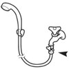 SANEI G1/2 PS30-90 Faucet Outlet for Shower Hose Mounting, Round