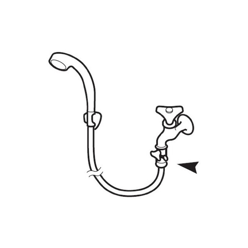 SANEI G1/2 PS30-90 Faucet Outlet for Shower Hose Mounting, Round