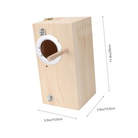 Abaodam Solid Wood Parrot Breeding Box for Outdoor Garden Clamshell Design Bird Nest Large Size Wooden Bird House for Lovebirds Conures