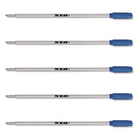 Quality Ballpoint Pen Refills, Compatible with Cross Pen, 8513 (5 x Blue Ink)