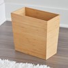 iDesign Rectangular Bamboo Waste Basket, The Formbu Collection – 10.5"