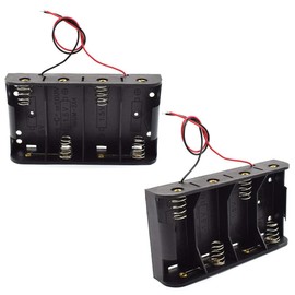 SDTC Tech 2-Pack 4X C Cell Battery Holder 6V C Size Battery Case Box with Wire Leads