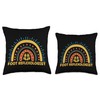 Cute Foot Reflexologist Boho Rainbow Apparel Reflexology Throw Pillow