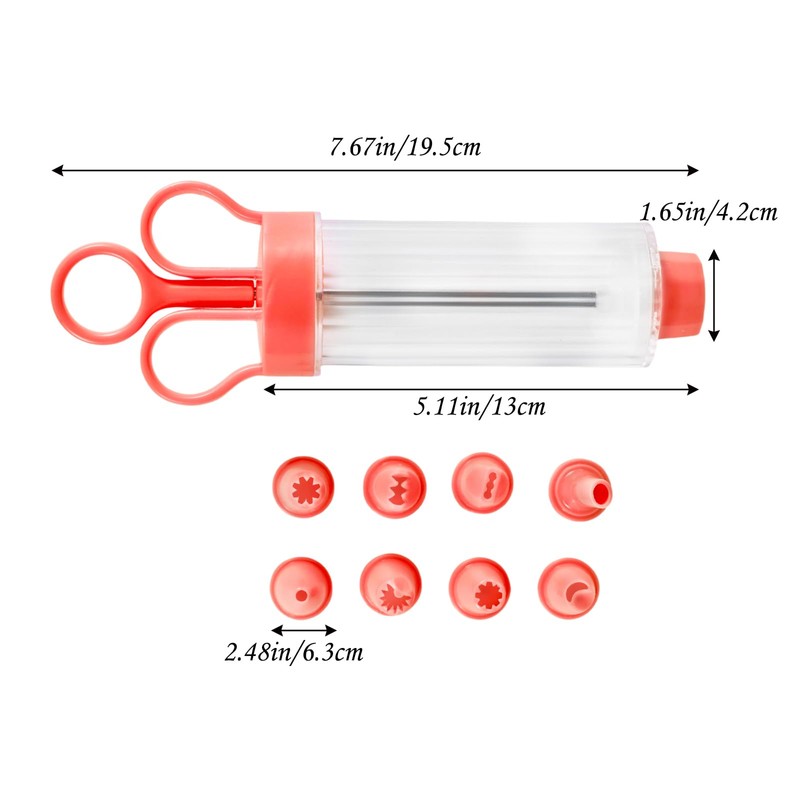 Cupcake Injector/Decorating Icing Set, 9-Piece Set, Stainless Steel Laminating gunCookie