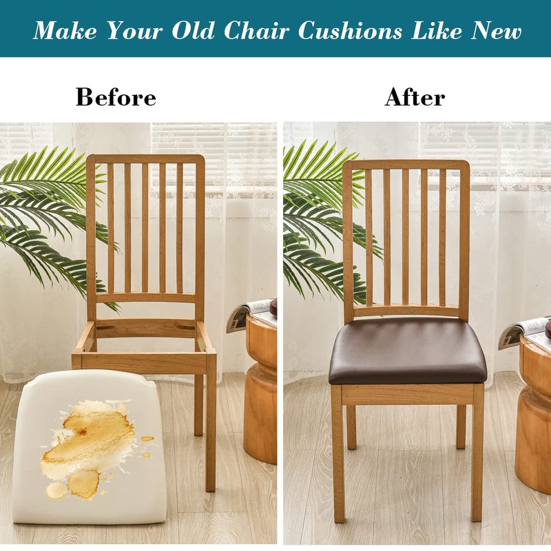 HFCNMY Seat Covers for Dining Chairs, 6 Pack Stretch Waterproof