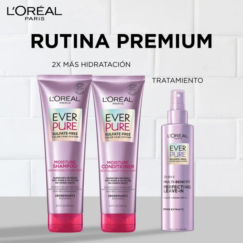 L’Oréal Paris Shampoo Ever Pure Moisture sin Sulfatos 250ml
