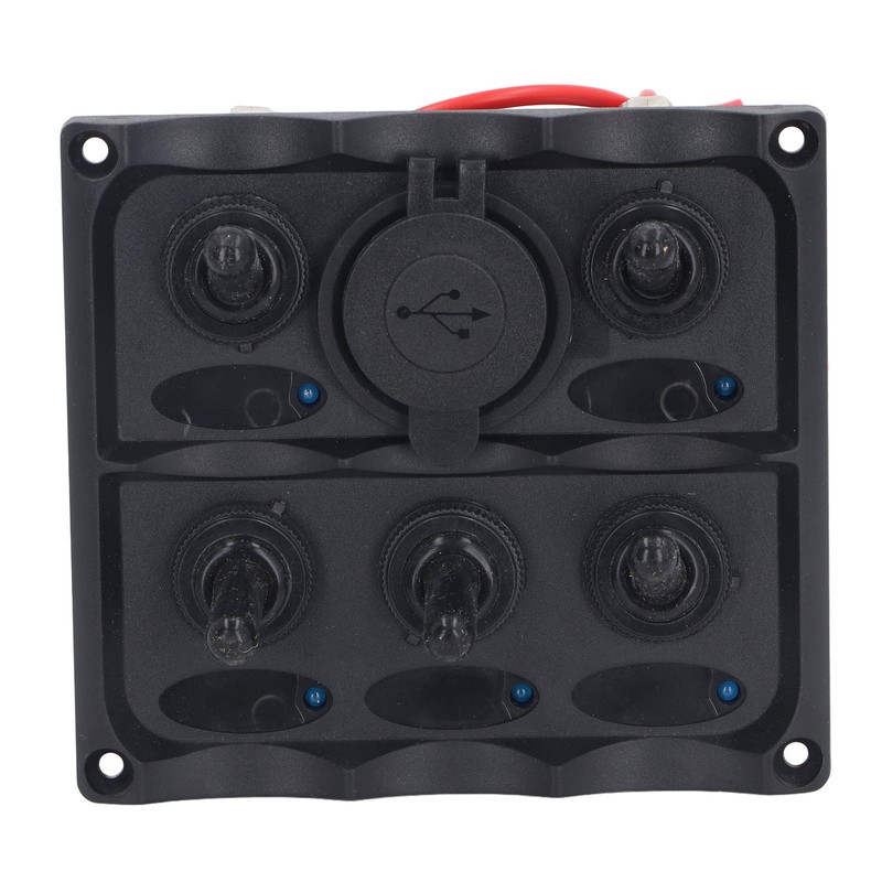 Rocker Switch Panel 2 USB Port 5 Gang Rocker Switch