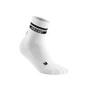 Men’s Compression Socks - CEP 80's Compression Mid-Cut Socks, White/Black
