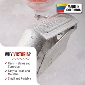Victoria Cast Iron Ice Shaver, Margarita, Mexican, and Italian Ice Maker, Made in Colombia,Silver