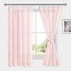DWCN Voile Curtains with Ruffle Tape, Linen Look, 2 Pieces,
