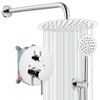 gotonovo Rain Shower System with 10 Inch Round Showerhead and