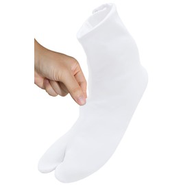 Ai Indigo Stretch Tabi Socks, No Pinching, Perfect Fit, White, 5 Pieces, Small to 5L, Unisex, white