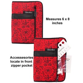 ChiaoGoo T-Spin Tunisian Interchangeable Crochet Hook Set Bamboo 1500-C 5.7-inch (14.5 cm) US Sizes E, F, G, 7, H, I, J, K, L, M & N with Project Bag