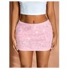 MakeMeChic Women's Sequin Sparkly Skirt Mini Micro Glitter Y2k Low