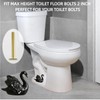 Floor Caps,Toilet Bolt Caps Decorative,Toilet Screw Cover Caps (Black Swan)