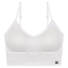 DOROSIWA Full Shot Bra Volume Up Support, Daily, Sports, Comfortable, Wireless, Full-Coverage, No Underwire, Push Up (White, XL, 80-85)