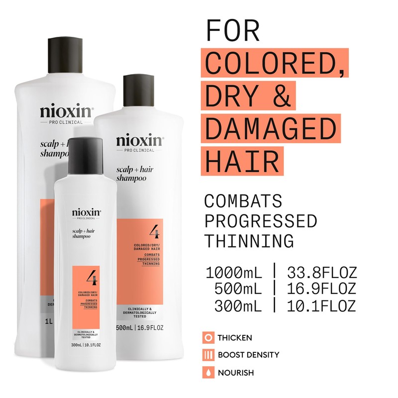 Nioxin System 4 Scalp + Hair Shampoo | For Colored
