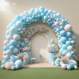 Blue Balloons Pastel Baby Blue Macaron Balloons Pack 15pcs 12 Inch Party Balloons For Kids Birtdhay Arch Garland Wedding Party Baby Shower Gender Reveal Decorations