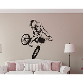Cycle Stunt Black Wall Sticker and WallpaperWall Sticker and Wallpaper Size(59 74) cm