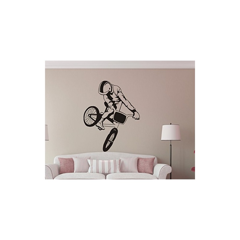 Cycle Stunt Black Wall Sticker and WallpaperWall Sticker and Wallpaper