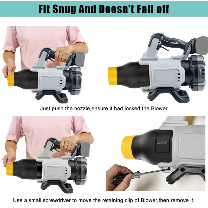 Uniqwamo Car Drying Nozzle Compatible for Dewalt 20V MAX Leaf