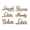 Wood Craft DIY Laser-Cut Words, 17 x 8 cm, Set