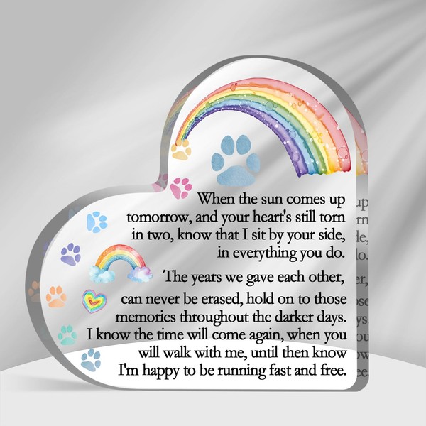 Rainbow Bridge Pet Memorial Gifts, Cat & Dog Passing Away
